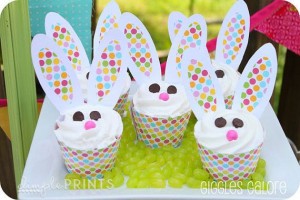 Easter Bunny Cupcakes Printable
