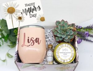 Mothers Day gifts ideas from etsy personalized wine tumbler